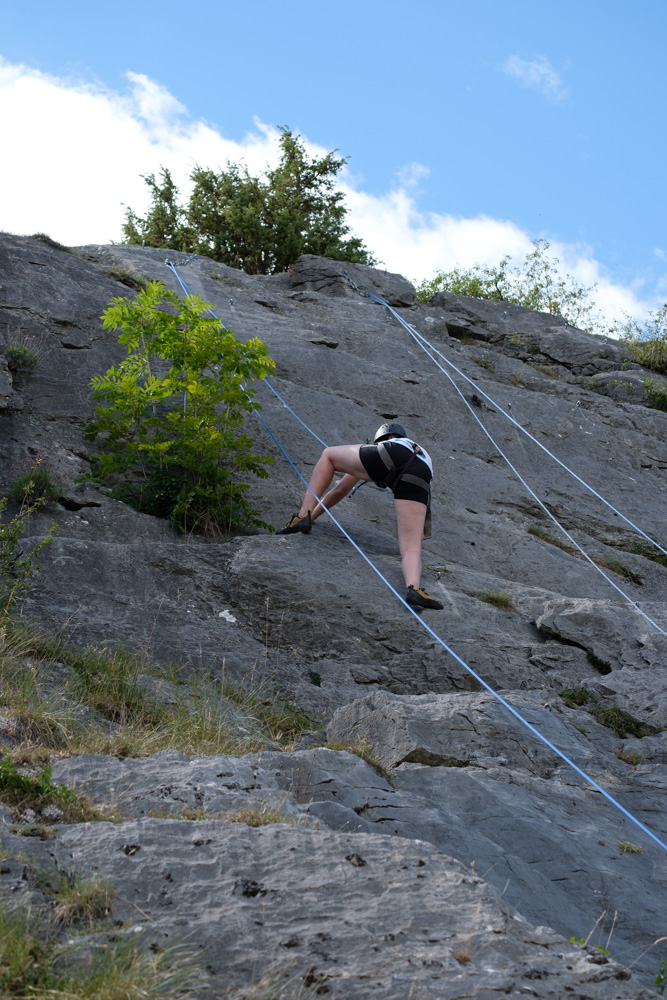 Nikki tackling one of the routes
