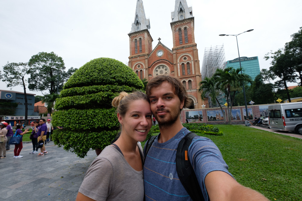 Who doesn't want a shot of our faces in front of said Basilica?