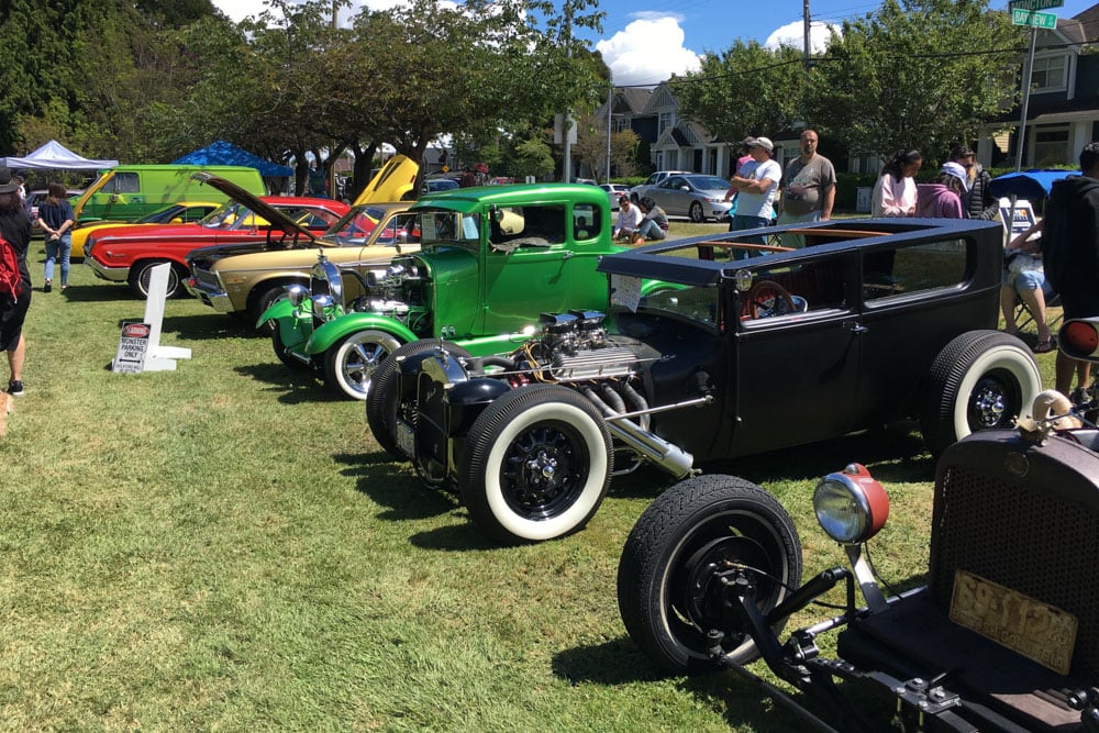 We stumbled upon this car show, which was interesting even thought neither of us are into cars!